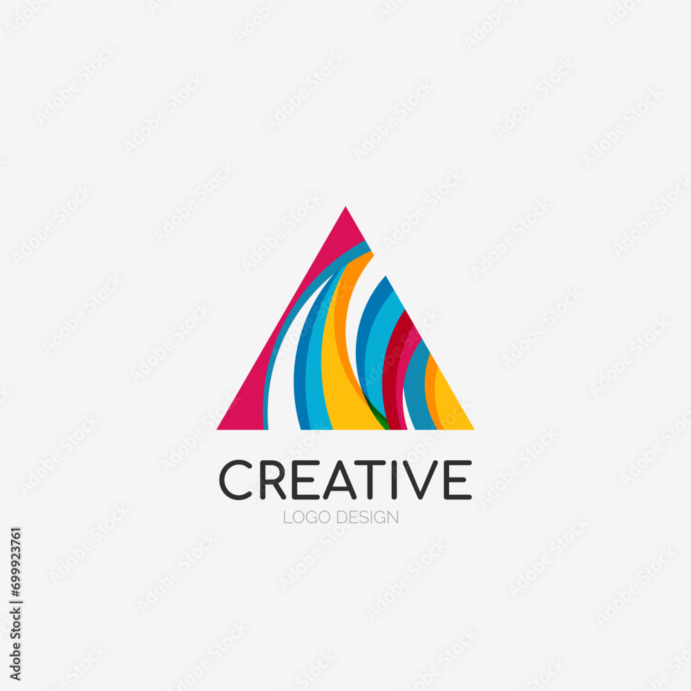 Triangle abstract logo, business emblem icon Triangle abstract logo, business emblem icon