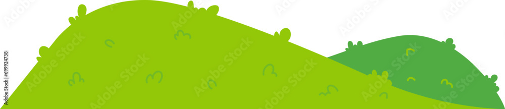 Obraz premium Grass Field Hills Landscape