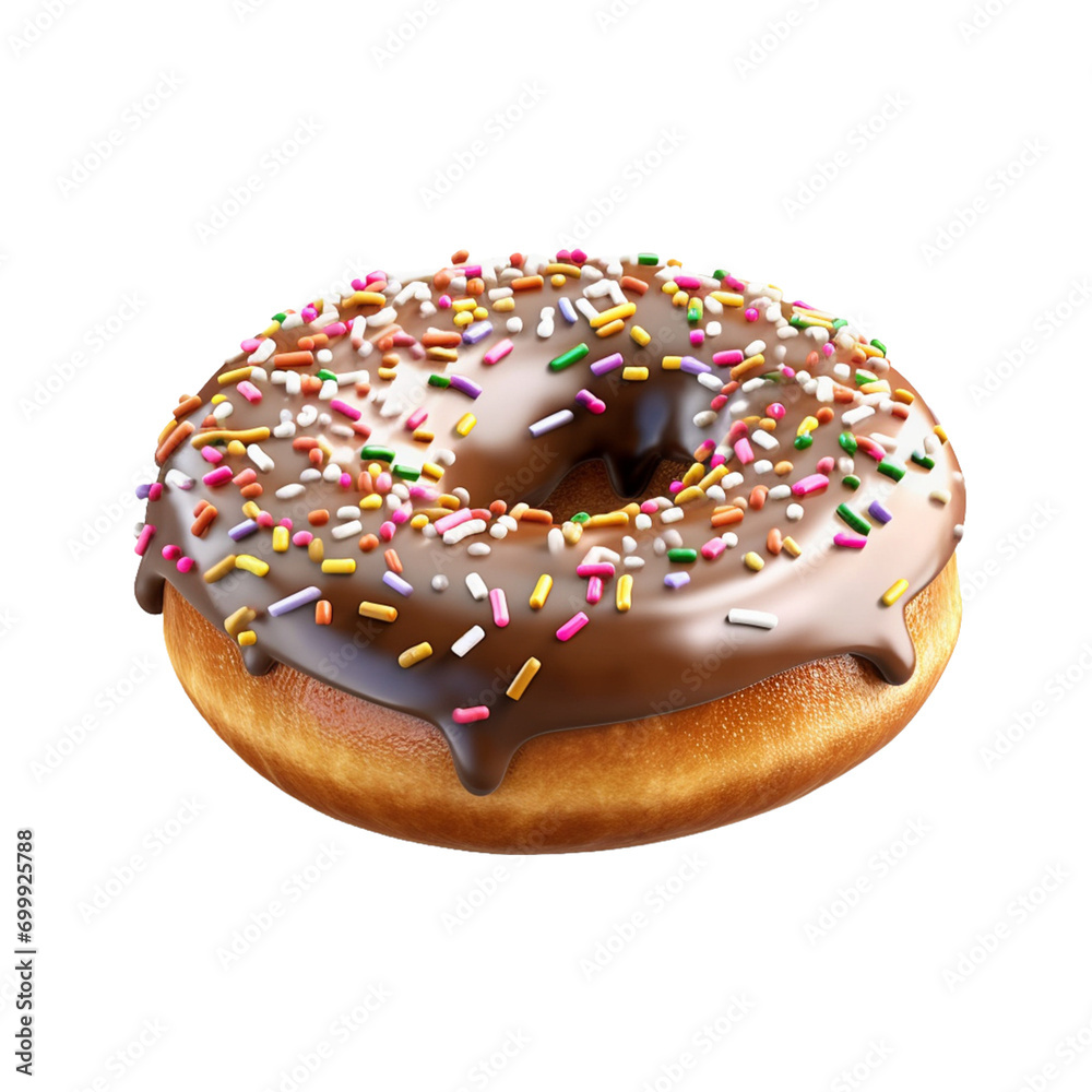 chocolate donut with sprinkles chocolate donut with sprinkles