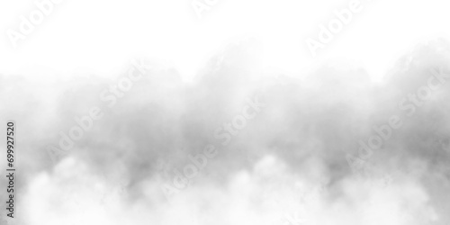 White cloudiness, mist, or smog moves on transparent background. Beautiful swirling gray smoke. Wide-angle horizontal wallpaper or web banner. photo