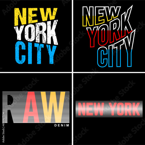 set typography urban for print t shirt