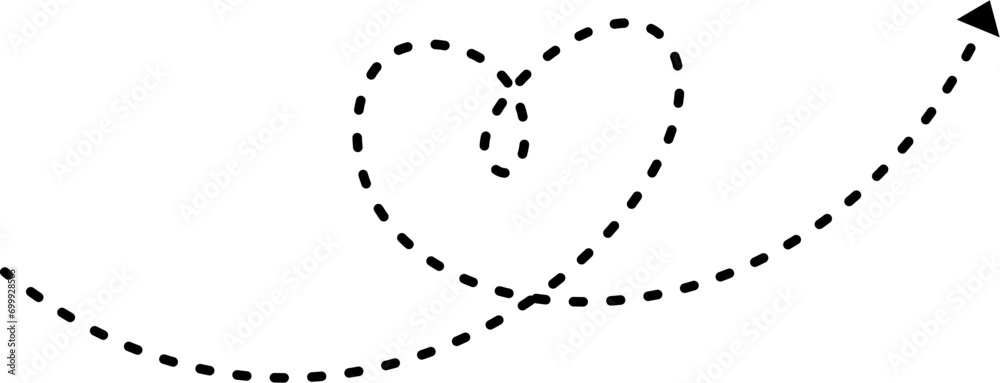 Hand drawn dashed line Hand drawn dashed line