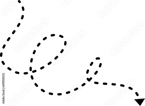 Hand drawn dashed line
