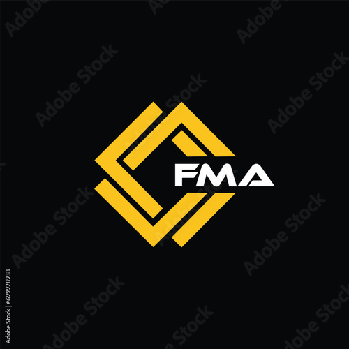 FMA letter design for logo and icon.FMA typography for technology, business and real estate brand.FMA monogram logo. photo