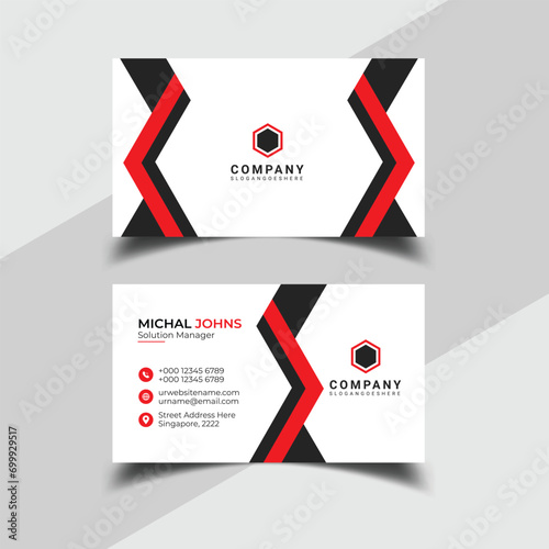 Minimalist and professional business card design 