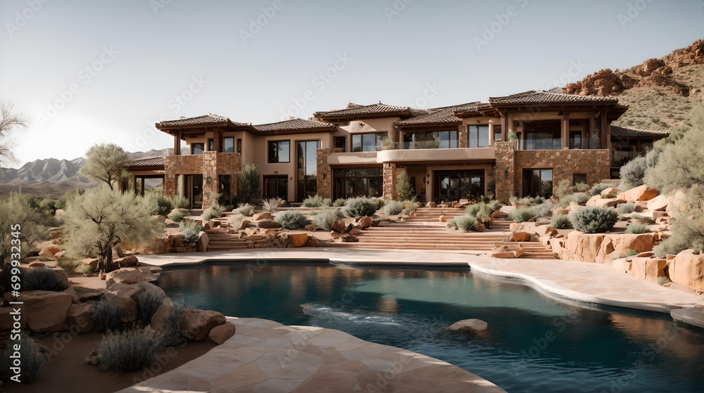 Luxury Mansion in Sedona Arizona. Visualized through real source. 