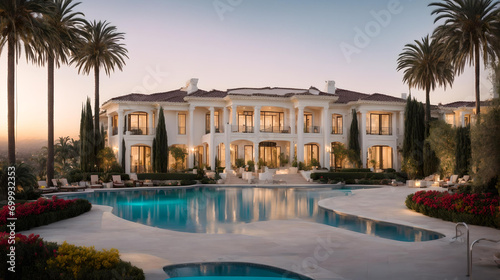 Luxury Mansion in Beverly Hills California, Visualized through real source.  photo