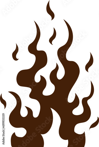 Silhouette Flames BBQ Element