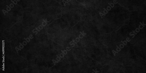Blackboard and chalkboard rough grunge backdrop background. Panorama dark grey black slate background or texture. Vector black wall concrete texture. Stone wall background.