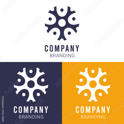 abstract circular logo element design