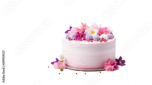 Birthday Cake isolated on transparent and white background.PNG image.