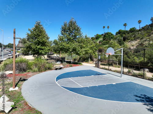 Wallpaper Mural Recreational facilities with basketball court in residential community park in San Diego, Califronia, USA Torontodigital.ca