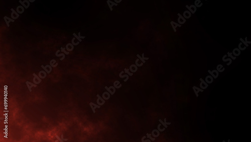 Misty and abstract foggy background in dark and reddish colors in the corner