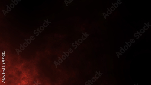 Misty and abstract foggy background in dark and reddish colors in the corner