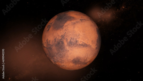 Mars illustration. futuristic of this image background.