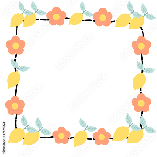 Fruit And Flower Decorative Frame