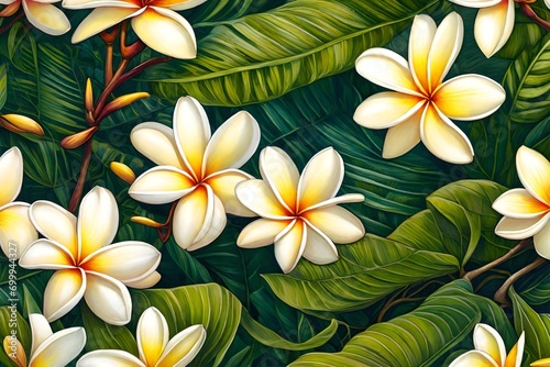 frangipani flower background © Aamir