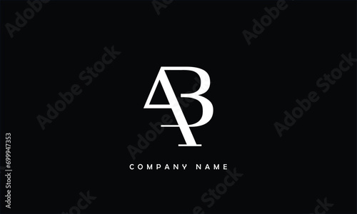 AB, BA, A, B  Abstract Letters Logo Monogram