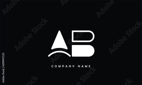 AB, BA, A, B  Abstract Letters Logo Monogram