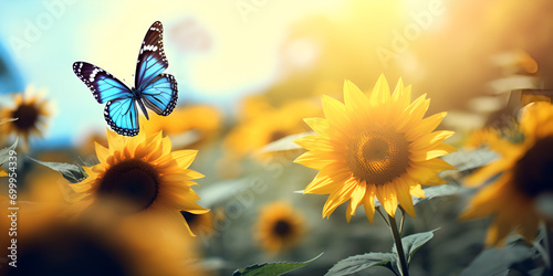 Golden Reverie: Handheld Beauty with the Butterfly in Sunlit Forest