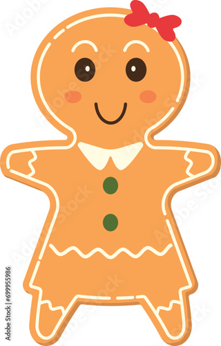 Gingerbread Girl Cookies Festive