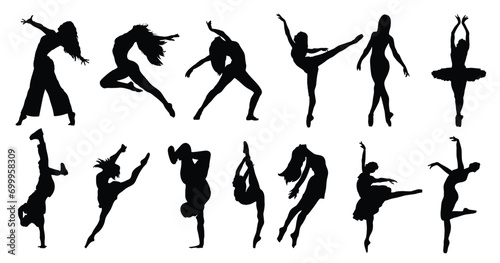 Dance silhouette pack of dancer silhouettes photo