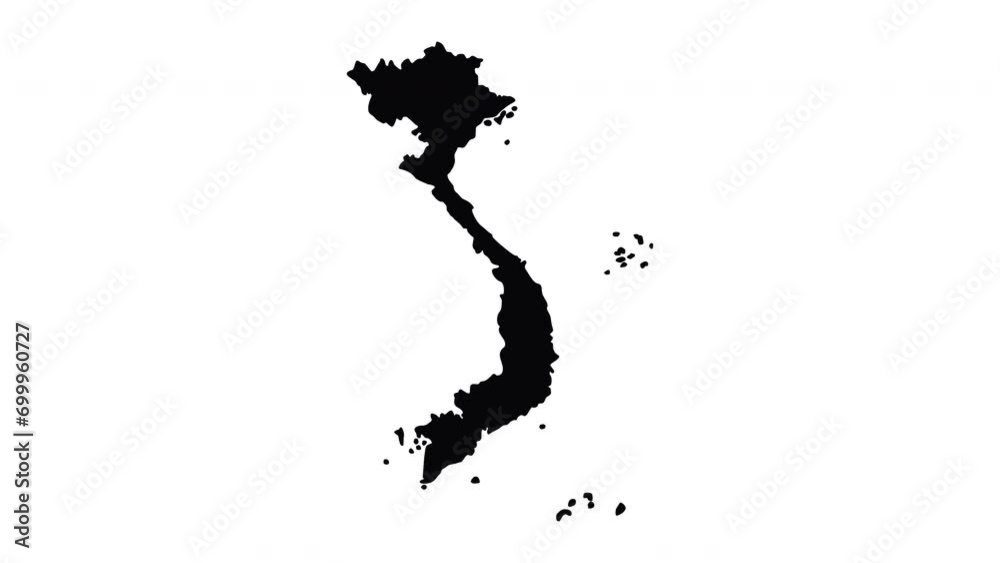 Animation forms a Vietnam map icon