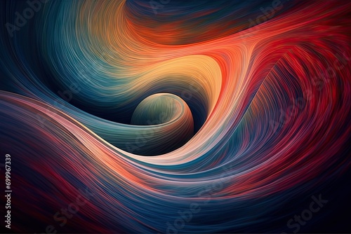  illustration background art lines curves abstract waves smooth Colorful