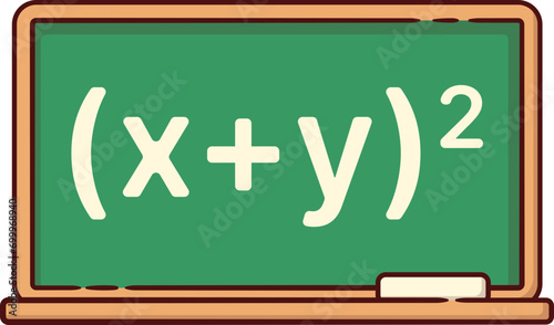 Math Problem on a Chalkboard.