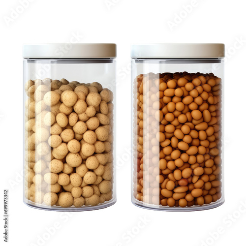 Food storage containers isolated on white or transparent background