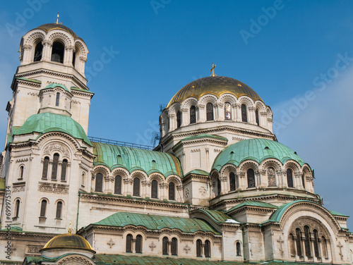 Alexander Nevsky Cathedral on a sunny morning in Sofia, Bulgaria - Landscape shot 2
