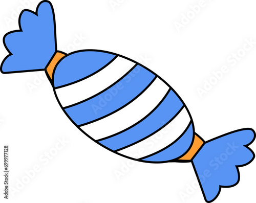Blue Stripe Wrapped Candy
