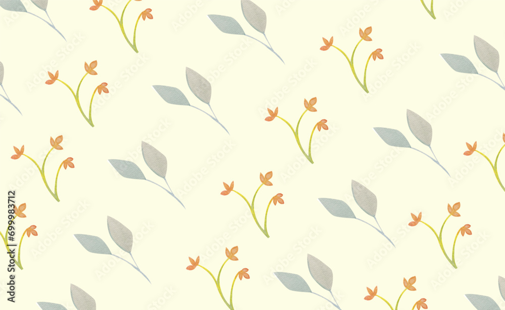 Fototapeta premium Semless Pattern Design Handmade Watercolor Paintings.