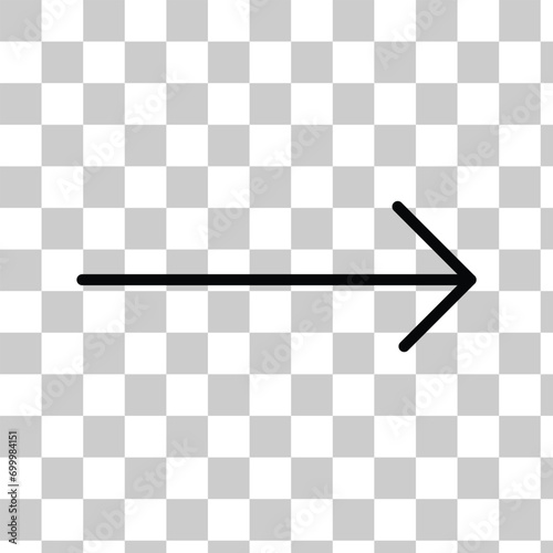 Wallpaper Mural Vector icon of a thin arrow pointing to the left with transparent background. Torontodigital.ca