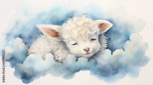 A little lamb sleeping