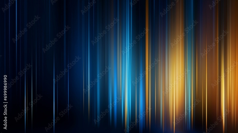 Blue and Golden Yellow Glowing Lines Stripes Background
