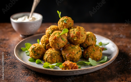 Capture the essence of Falafel in a mouthwatering food photography shot