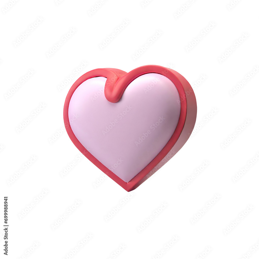 red heart isolated on white