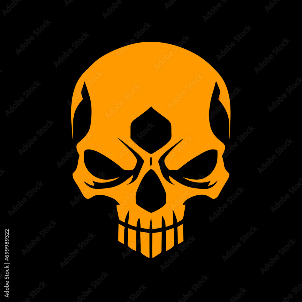 Obraz premium Human Skull Logo Design unique