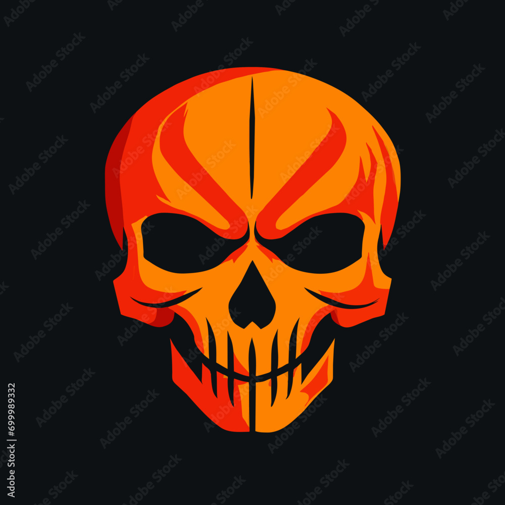 Obraz premium Human Skull Logo Design unique
