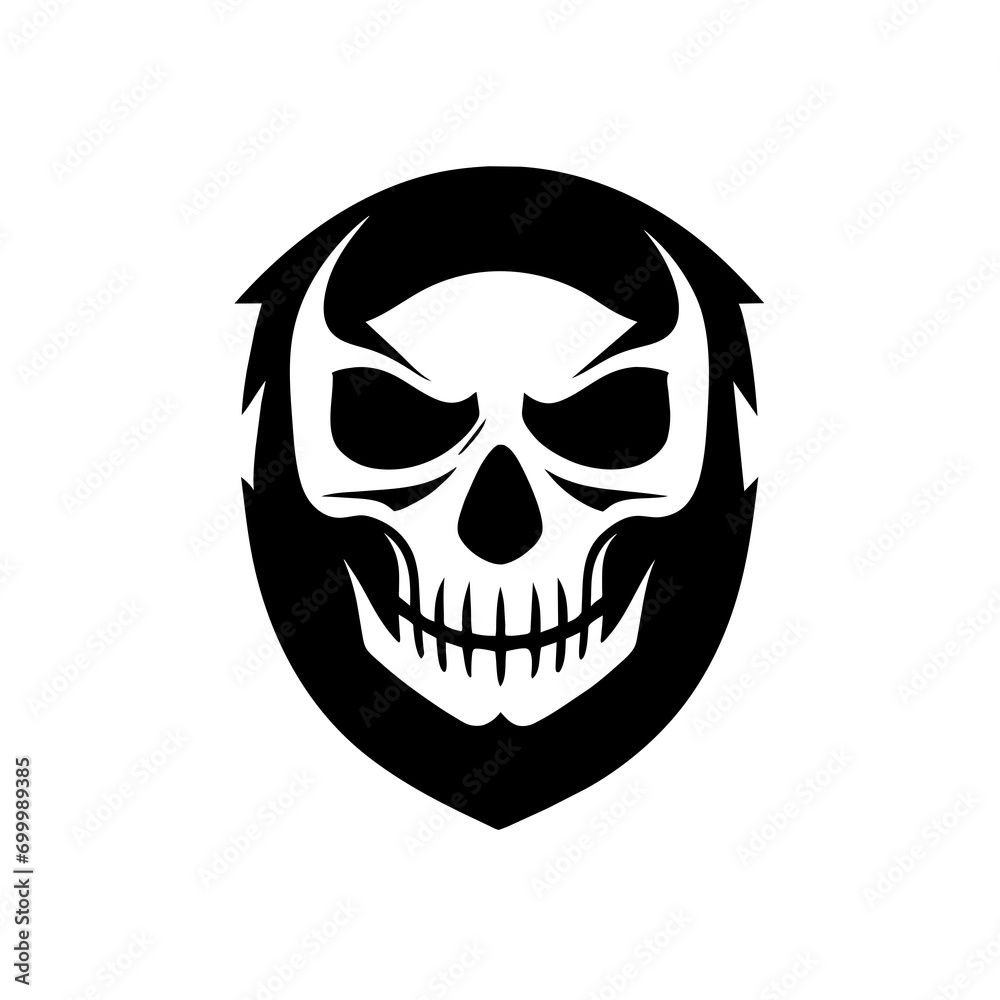 Obraz premium Human Skull Logo Design unique