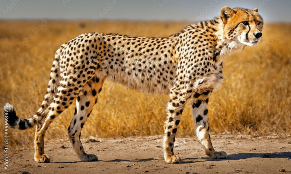 Fantasy Illustration of a wild animal cheetah. Digital art style wallpaper background. Fantasy Illustration of a wild animal cheetah. Digital art style wallpaper background.