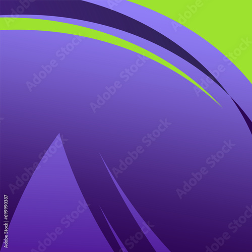 sports banner template in bright green with dark purple gradient, social media use photo