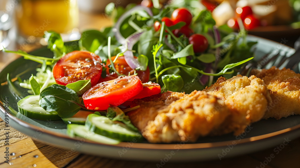 Fresh Gourmet Breaded Chicken Salad - Generative AI Fresh Gourmet Breaded Chicken Salad - Generative AI