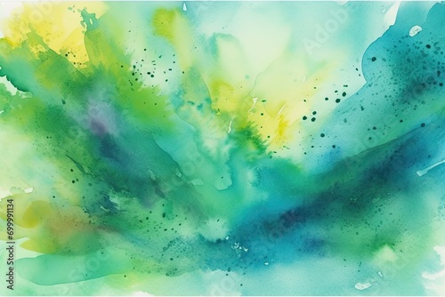 banner web design space copy background art colorful abstract watercolor yellow blue green