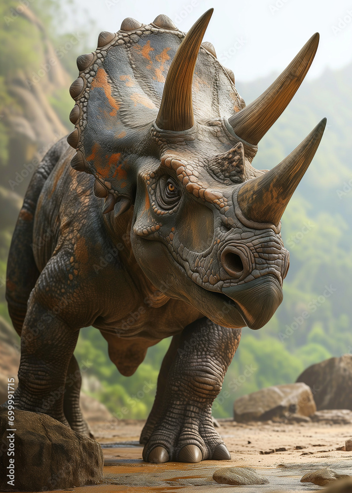 Fototapeta premium Triceratops Dinosaur Animal