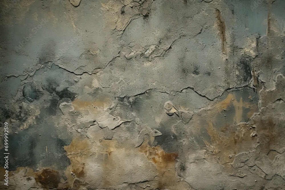 stressed mold design background grunge cement green brown grey texture wall concrete rty old - obrazy, fototapety, plakaty 