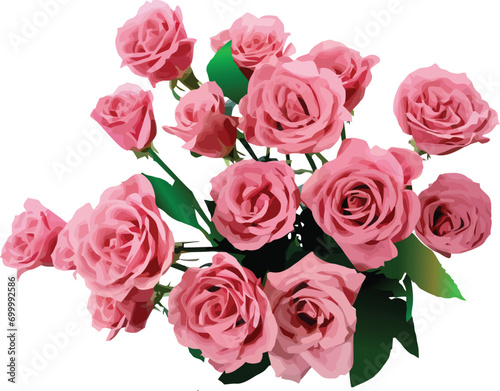 Bunch of roses. Vector illustration © Leo
