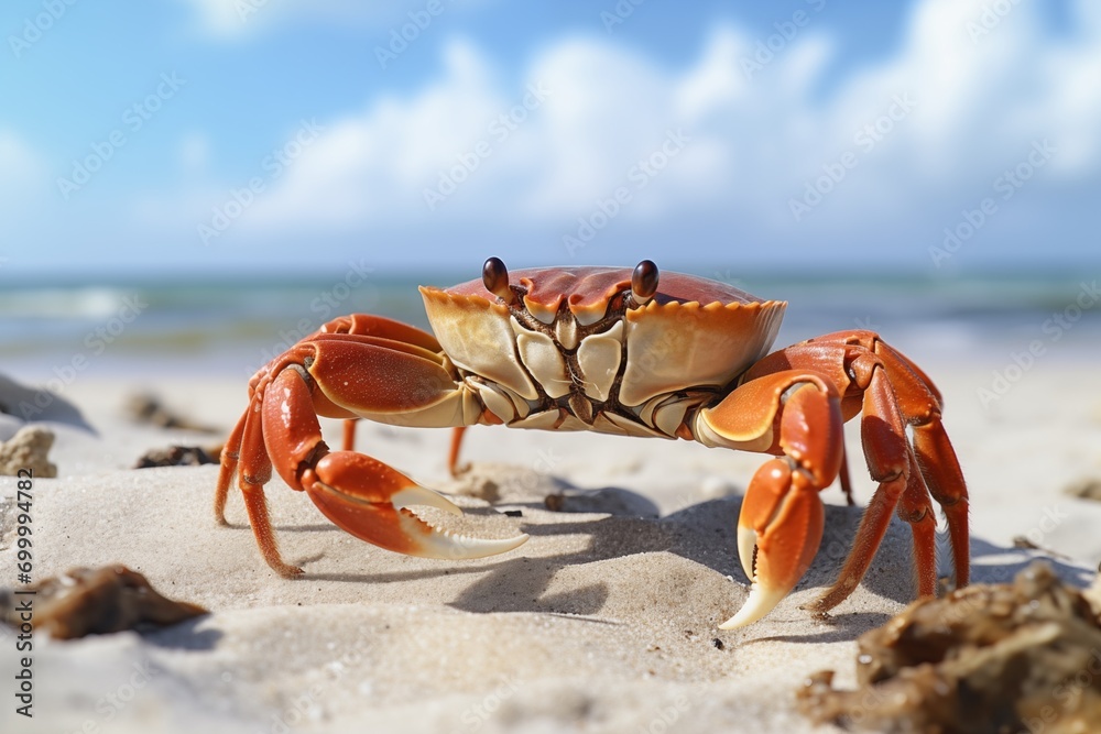 A crab on the beach 