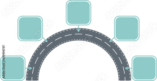 Circular Roadmap Timeline Diagram Infographic
